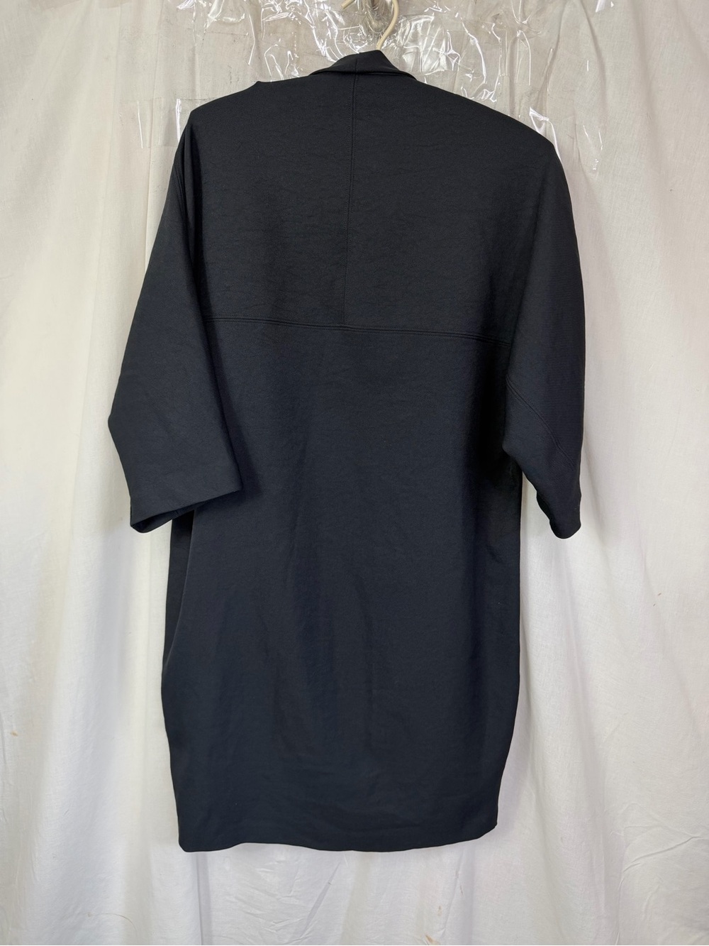 James Perse Black V-Neck Raglan Sleeve Zip Front Estilo Dress Size S - Picture 4 of 11